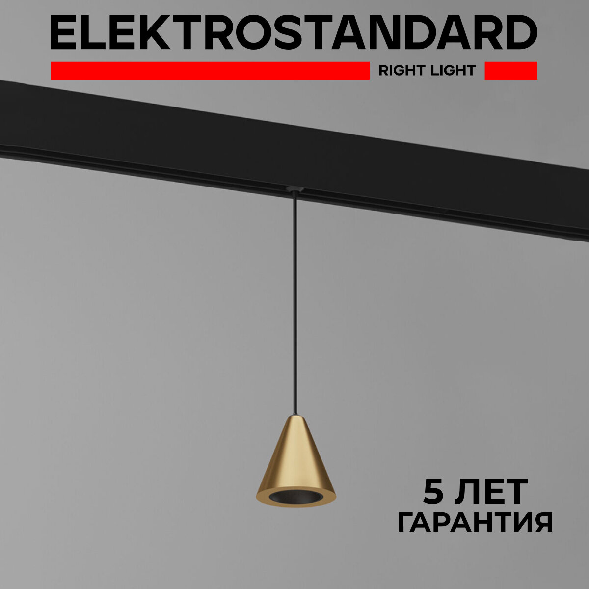 Трековый подвесной светодиодный светильник Elektrostandard Slim Magnetic Event 85039/01, 5 Вт, 4200 K, цвет латунь