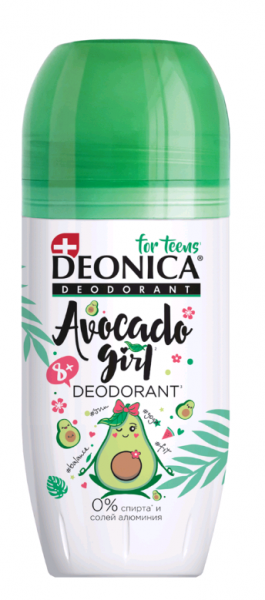 Deonica For Teens - Avocado Girl Дезодорант роликовый 8+ 50 мл. (для девочек)