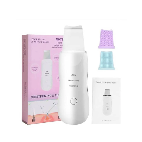 Аппарат для ультразвуковой чистки лица с 2 насадками белый 480₽