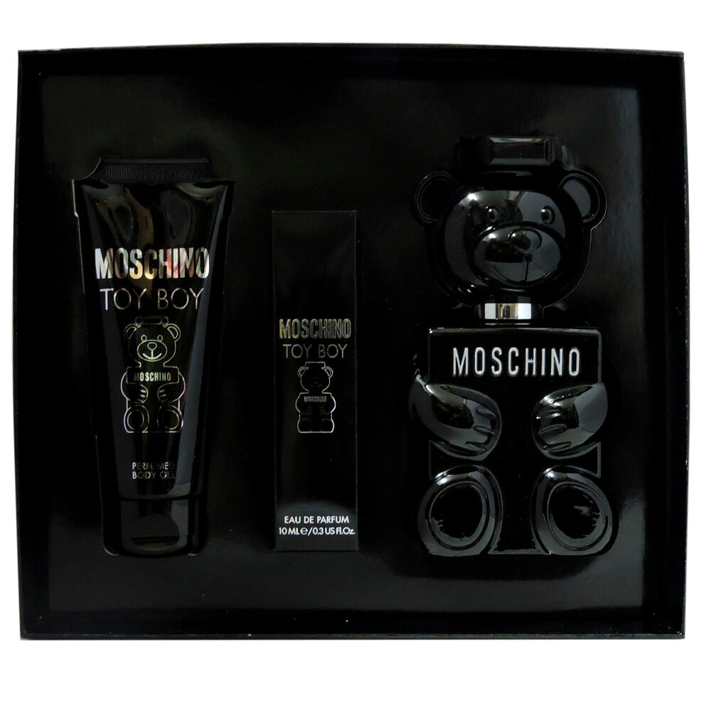 Парфюмерная вода Moschino Toy Boy set(edp 100+edp 10+body gel 100) (100 мл + миниатюра 10 мл + гель для тела 100 мл)