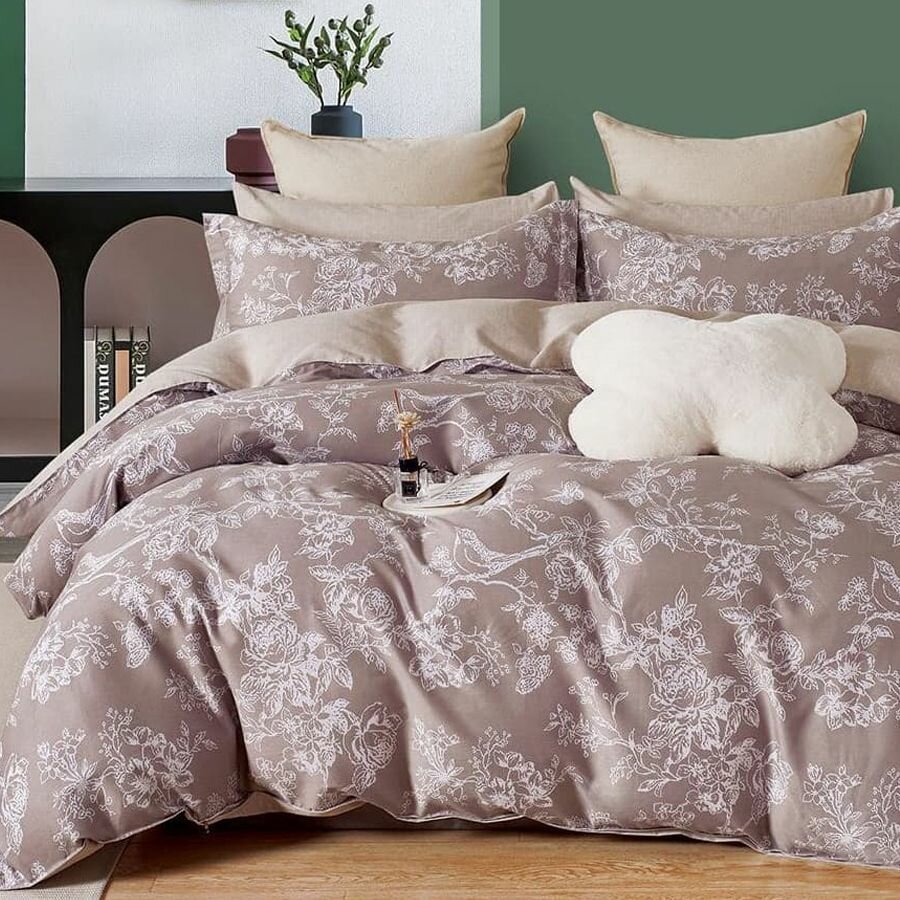 Cleo SATIN LUX 2-спальный. Пододеяльник 175х215. Простыня 230х240. Наволочки 50х70x2.