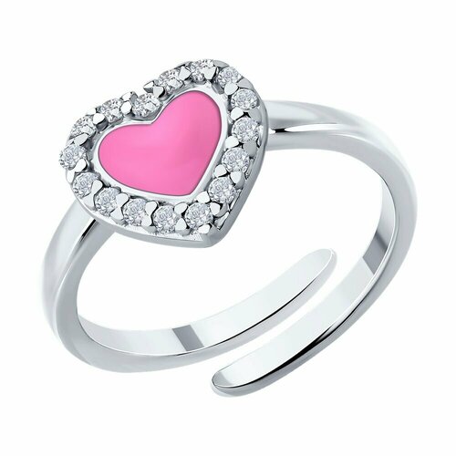Кольцо Diamant, серебро, 925 проба, родирование, размер 15