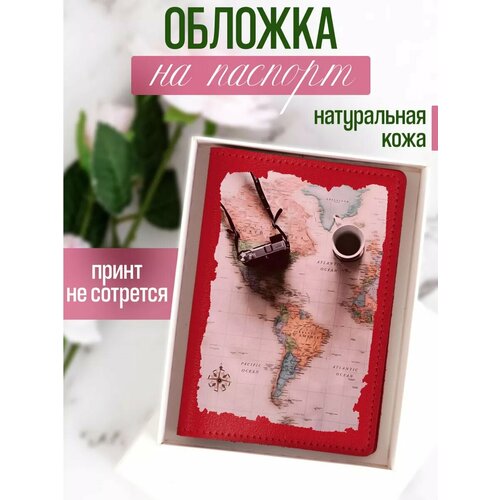 фото Обложка для паспорта russian handmade, красный