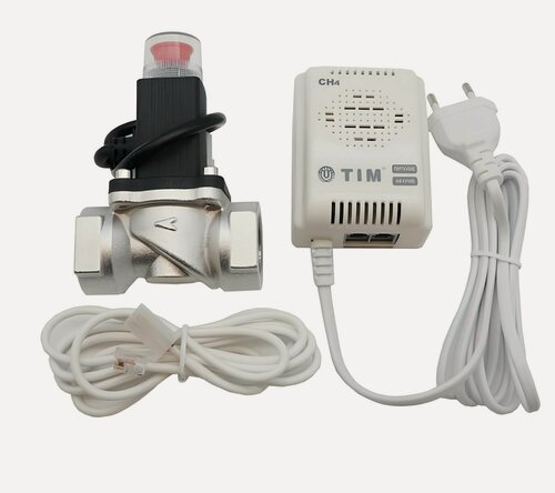 Изображение товара Система автоматического контроля загазованности (природный газ) 3/4" TIM ACG01-03