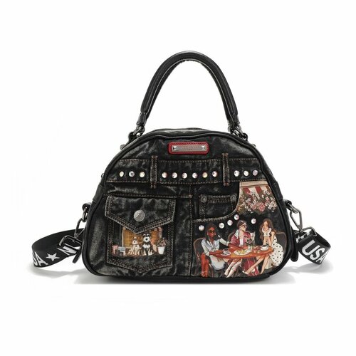 Сумка NICOLE LEE, черный/серый