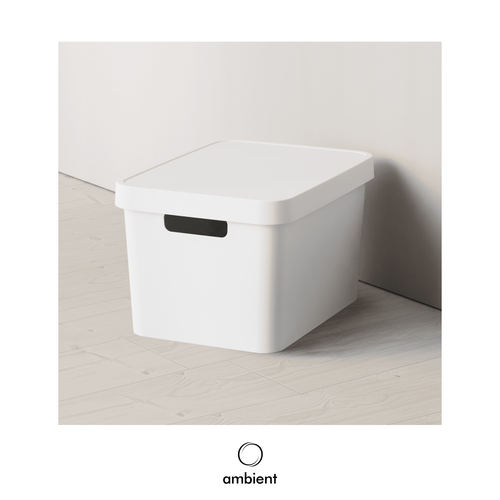 Ящик для хранения ambient Folk 17л 360х270х213 мм белый