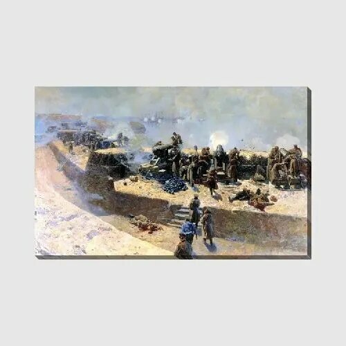 Картина на холсте Сражение Battle 4 Рубо Франц 6440 см 1910₽