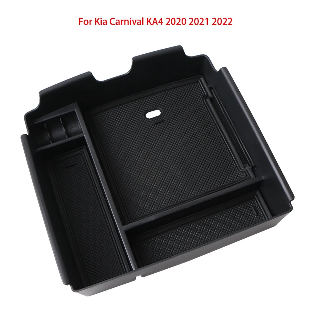 Фотобокс для Kia Carnival KA4 2020 2021 2022, центральный органайзер, лоток, аксессуары из АБС-пластика, Black