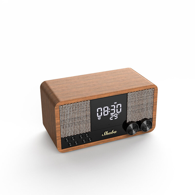 Динамик Shaba VS-67, FM-радио, будильник, Bluetooth, дерево, коричневый