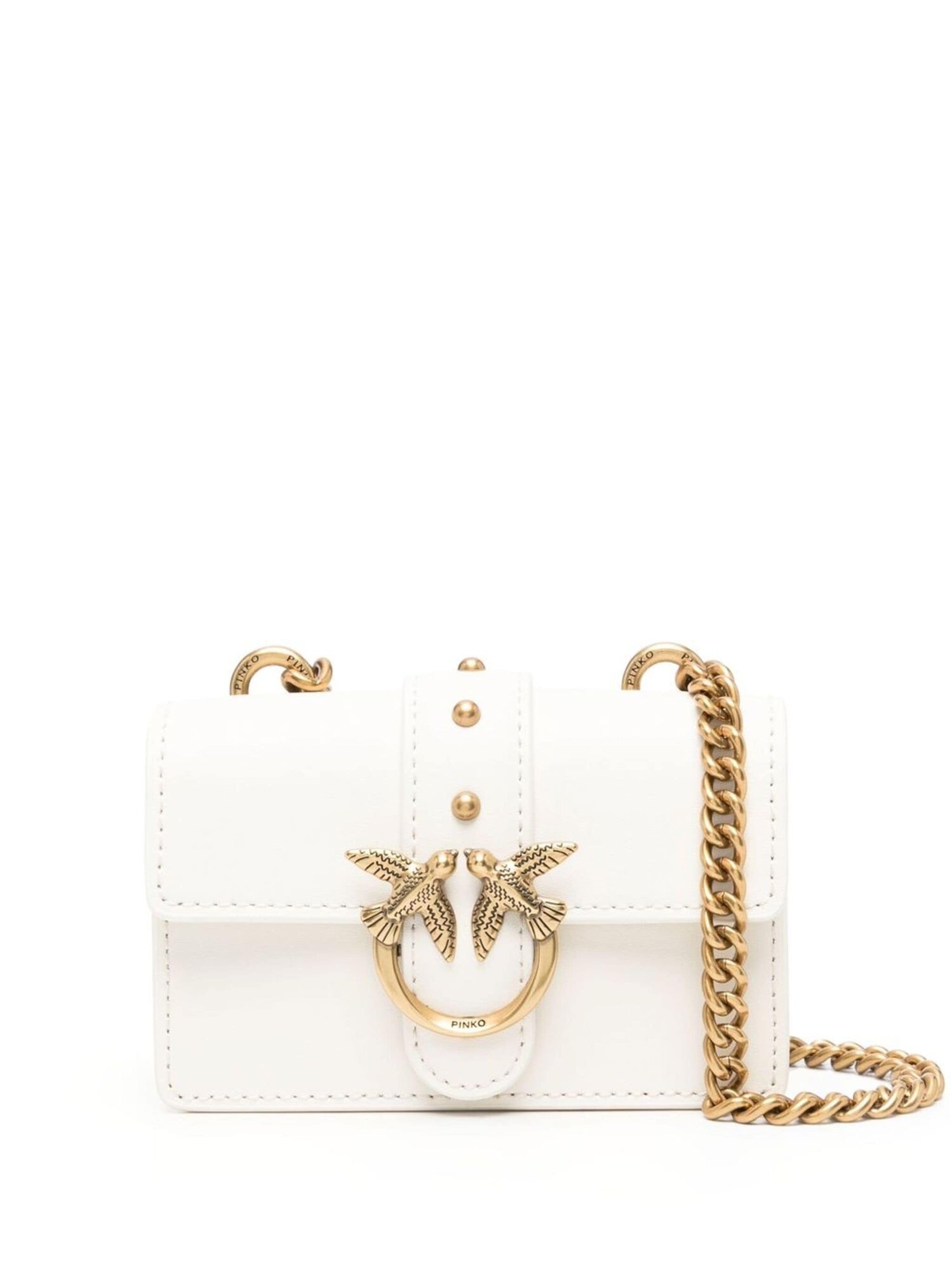 Сумка мессенджер Pinko Love Mini, серебристый