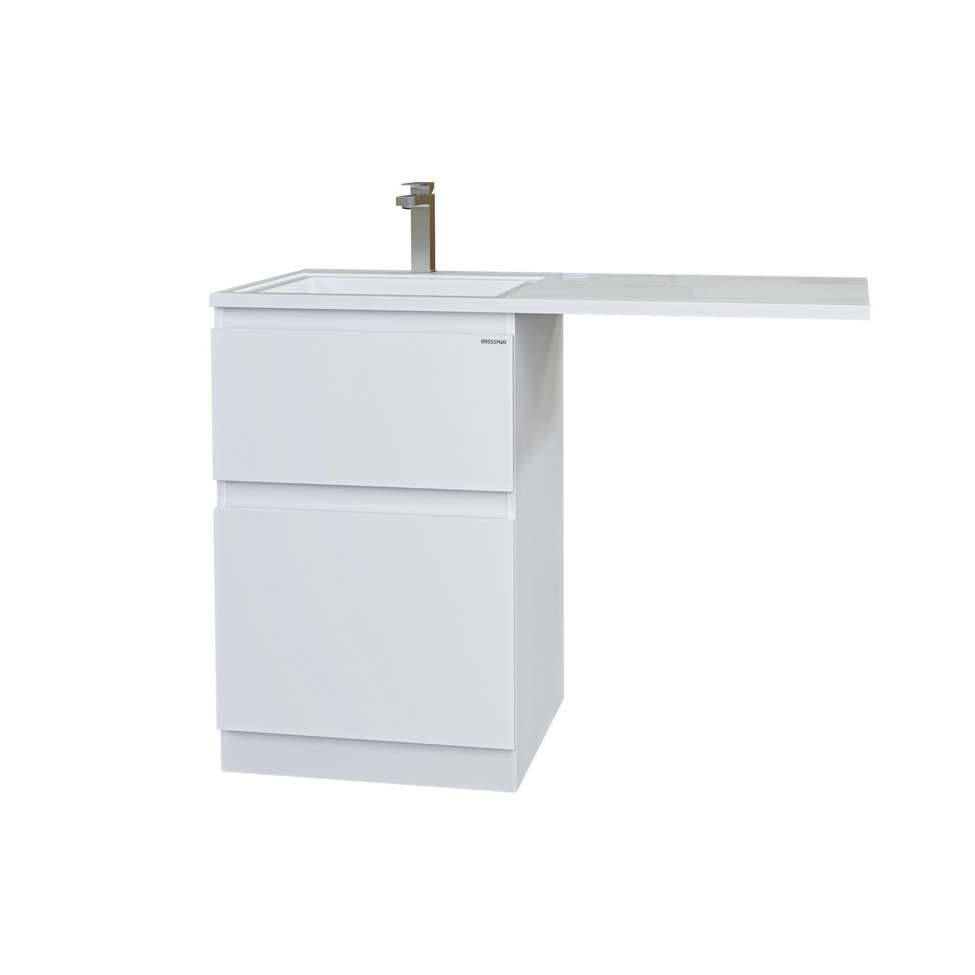 Тумба напольная "МАРСАЛ-60" под стиральную машину с 2-я ящ. белая (ум. Марсал-120)