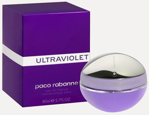 Изображение товара Парфюмерная вода для женщин Paco Rabanne Ultraviolet 80 мл, восточно-цветочный аромат фиалка ваниль пачули