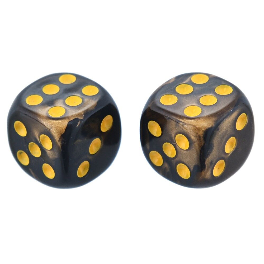 Кости игральные "Флора" акрил, желтый, 12 мм (2 шт.), StartTime