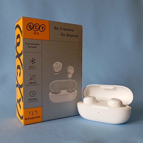 Беспроводные наушники QCY T17 белый 1460₽
