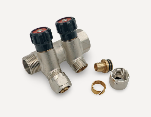Изображение товара Коллектор с регуляторами 3/4" - Т2 - 1/2"EK
