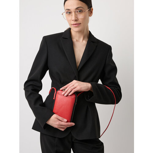 Сумка кросс-боди Franchesco Mariscotti фактура зернистая алый 12120₽