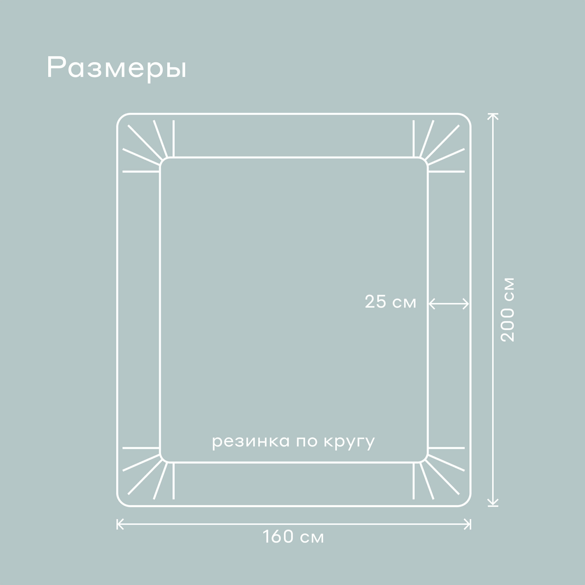 Простыня трикотаж 200х160 см Pragma Trentu, воздушный голубой — фото 1