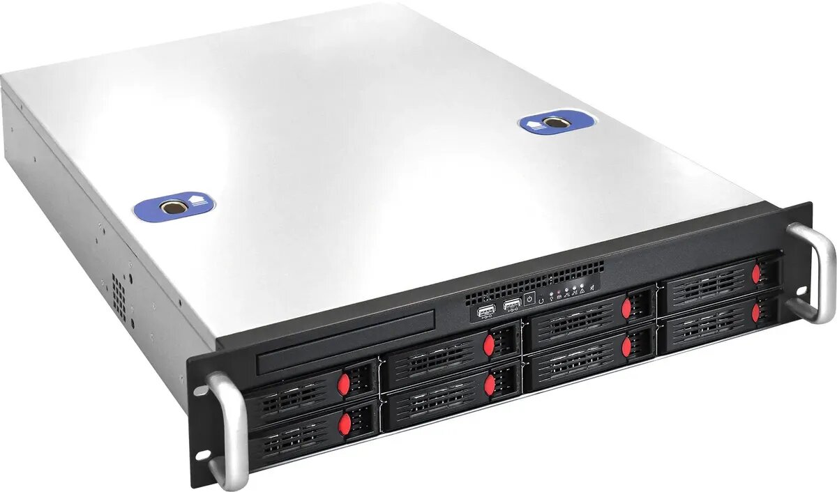 Корпус серверный 2U Exegate EX293178RUS RM 19", глубина 550, БП 1U-900ADS, 8xHotSwap, USB - фото №1