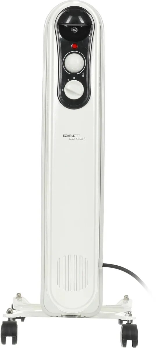 Изображение Масляный радиатор Scarlett SC 21.1005 S4, с терморегулятором, 1000Вт, 5 секций, 3 режима, белый