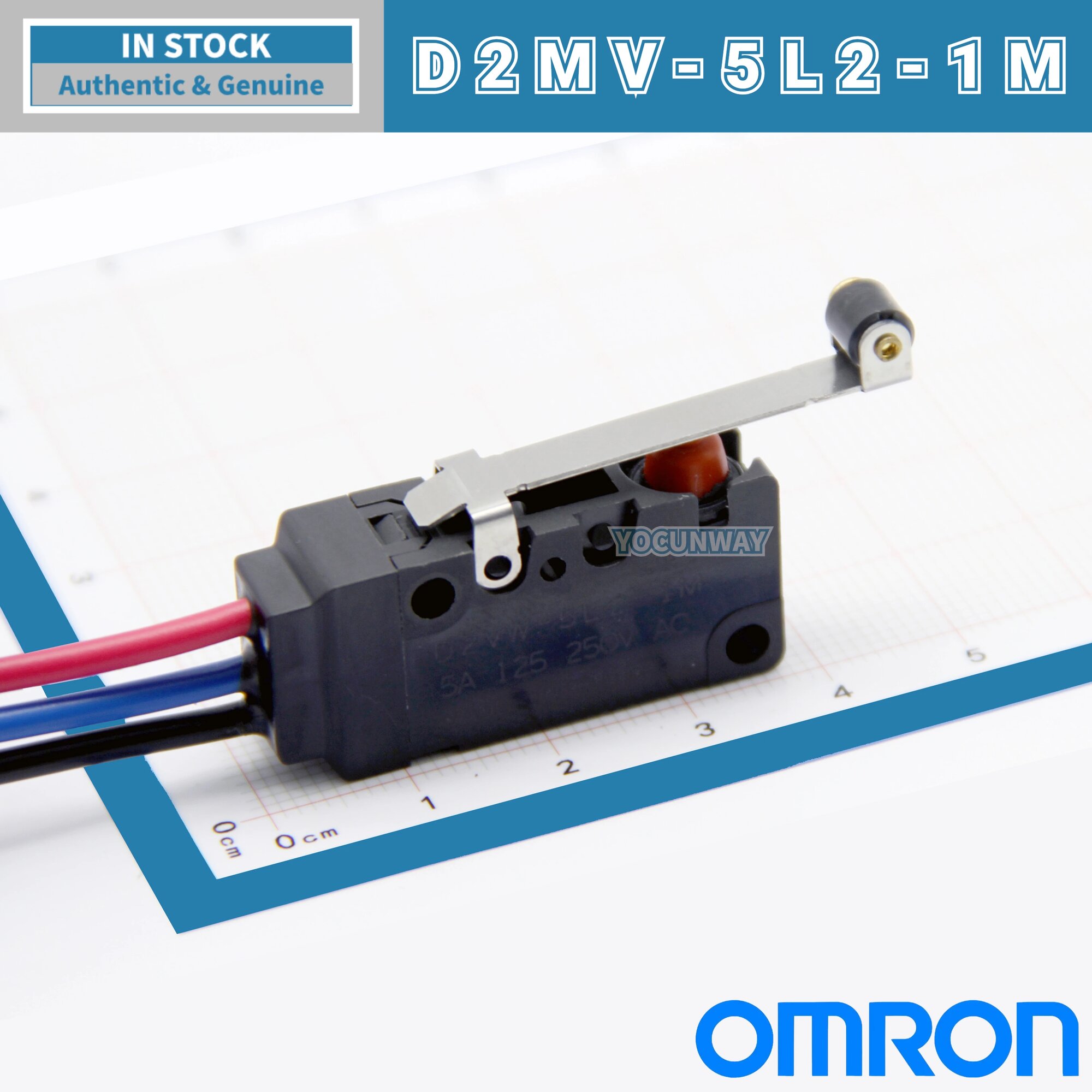 Микропереключатель OMRON D2VW-01L2A-1M, D2VW-5L1-1M