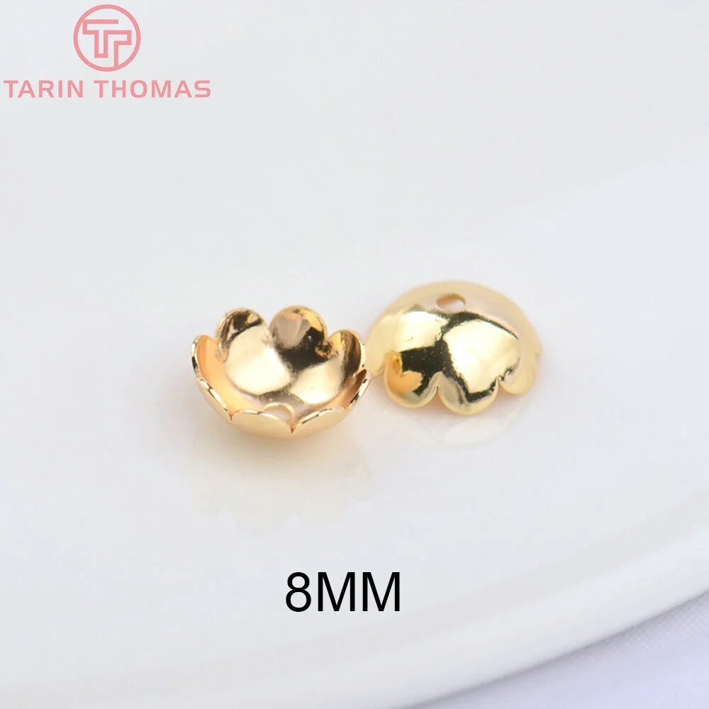 Бусины TARIN THOMAS 8 мм, 24K Gold Color