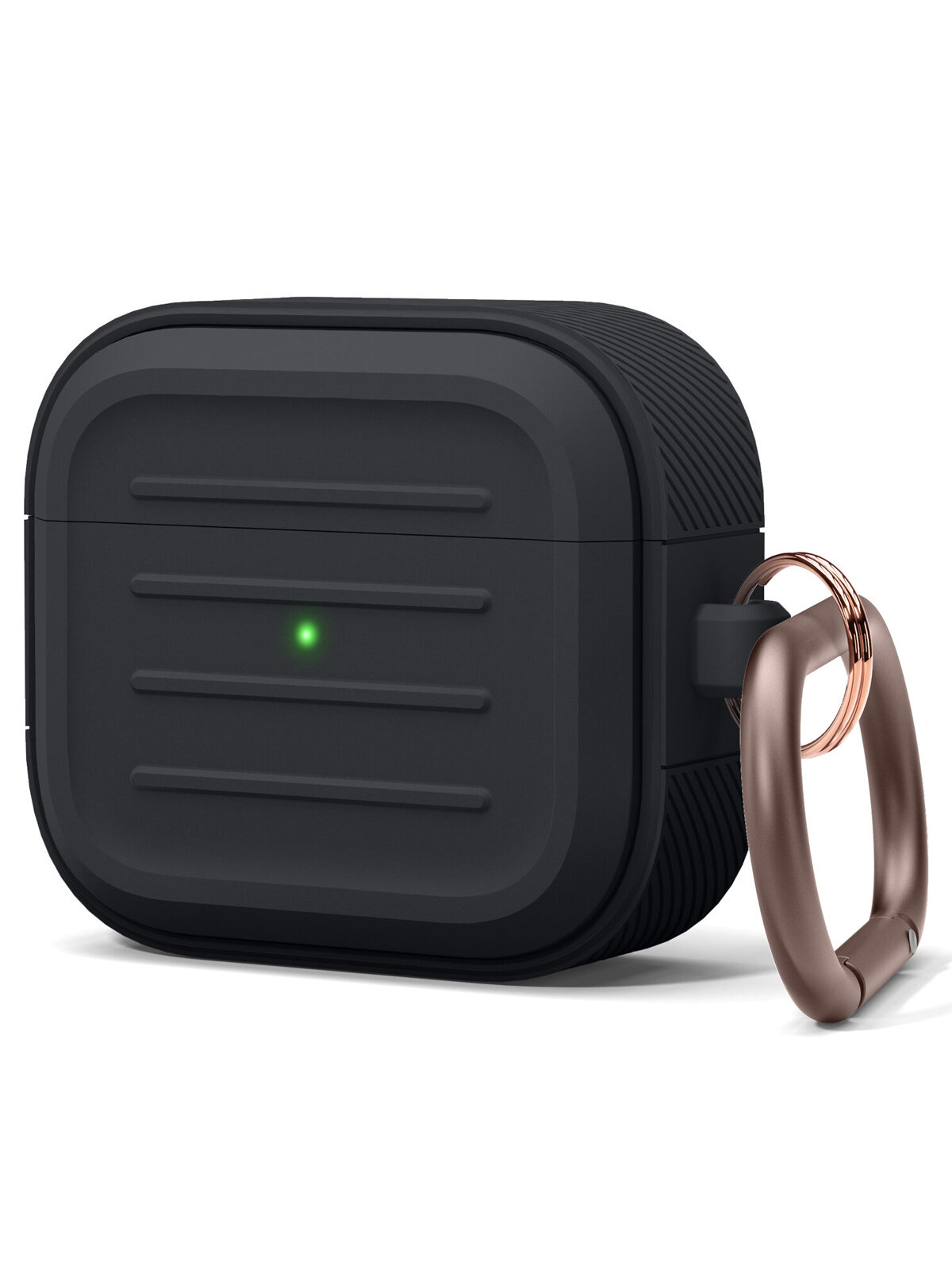 Elago для AirPods 3 чехол Armor Silicone hang case Black