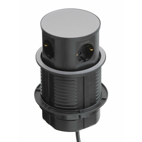 Встраиваемая выдвижная розетка для столешницы, скрытый удлинитель для кухни на 4 розетки, заземление, провод 1.8м