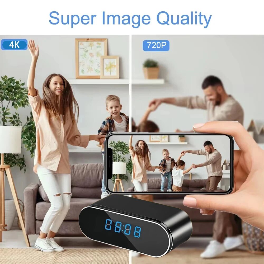 OPUYYM Мини-видеокамера-часы 1080P, Clock camera, Only clock camera — фото 1