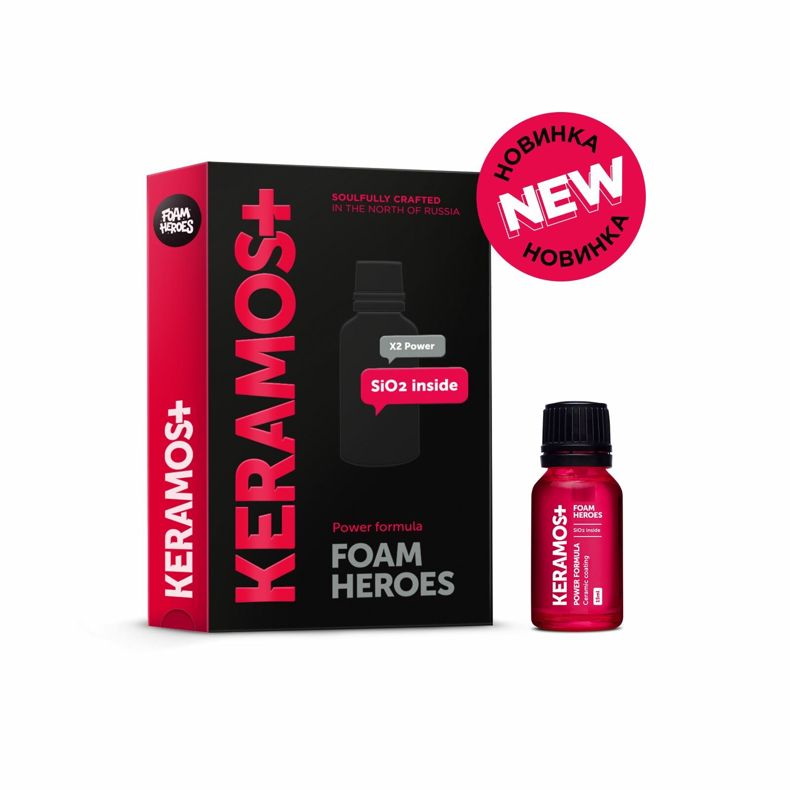 Foam Heroes Keramos+ керамическое покрытие для ЛКП автомобиля, 15мл