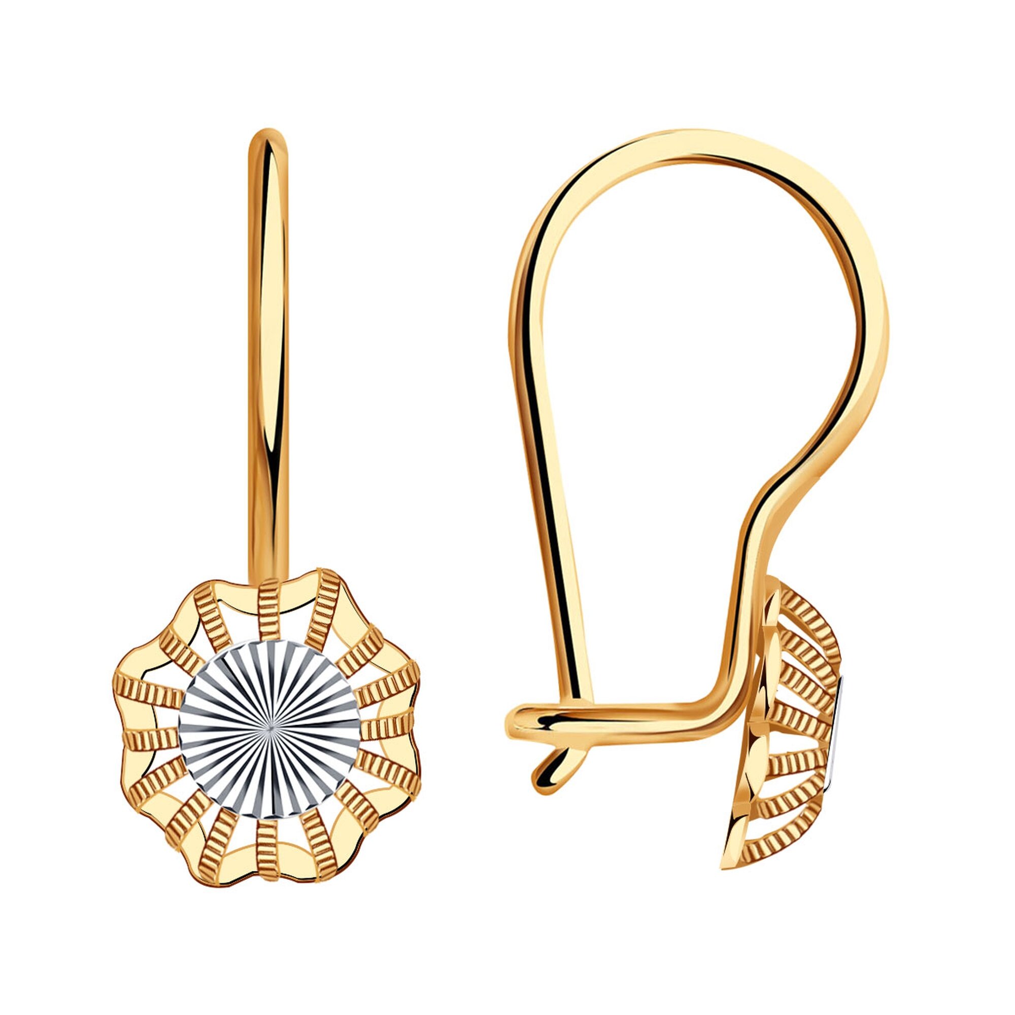 Серьги Diamant online, красное золото, 585 проба