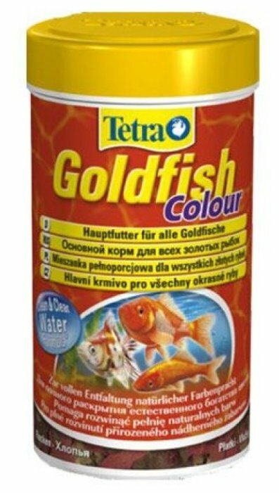 TetraGoldfish Colour корм в хлопьях для улучшения окраса золотых рыб 100 мл - фото №3