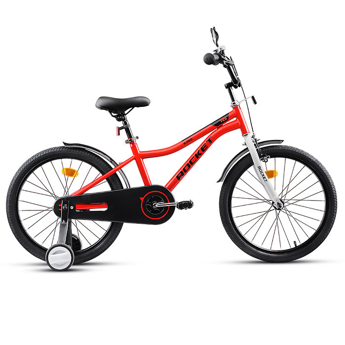 Велосипед двухколесный 18" Rocket Kind, Детский. Рекомендуемый рост 110-128 см. цвет красный.