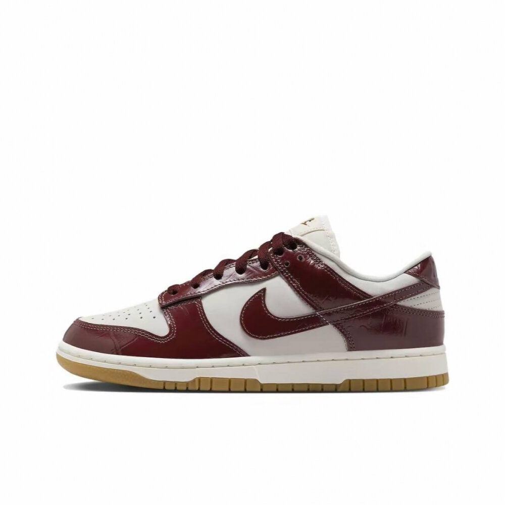 Кроссовки NIKE Dunk, полнота F (EU)/ на среднюю стопу, размер 6USW 3.5UK 36.5EU 35.5RU 23CM, бордовый, бежевый, белый
