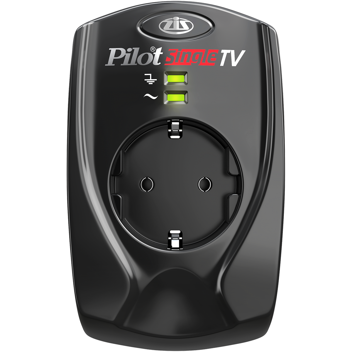 Сетевой фильтр Pilot Single TV черный (+реле напряжения) 1 розетка с заземлением без сетевого шнура 16А 3.5кВт(148)