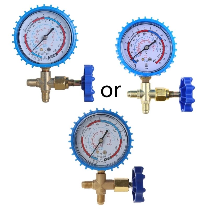 220PSI 500PSI Профессиональный манометр для заправки хладагента для кондиционирования воздуха, 1 pieces random
