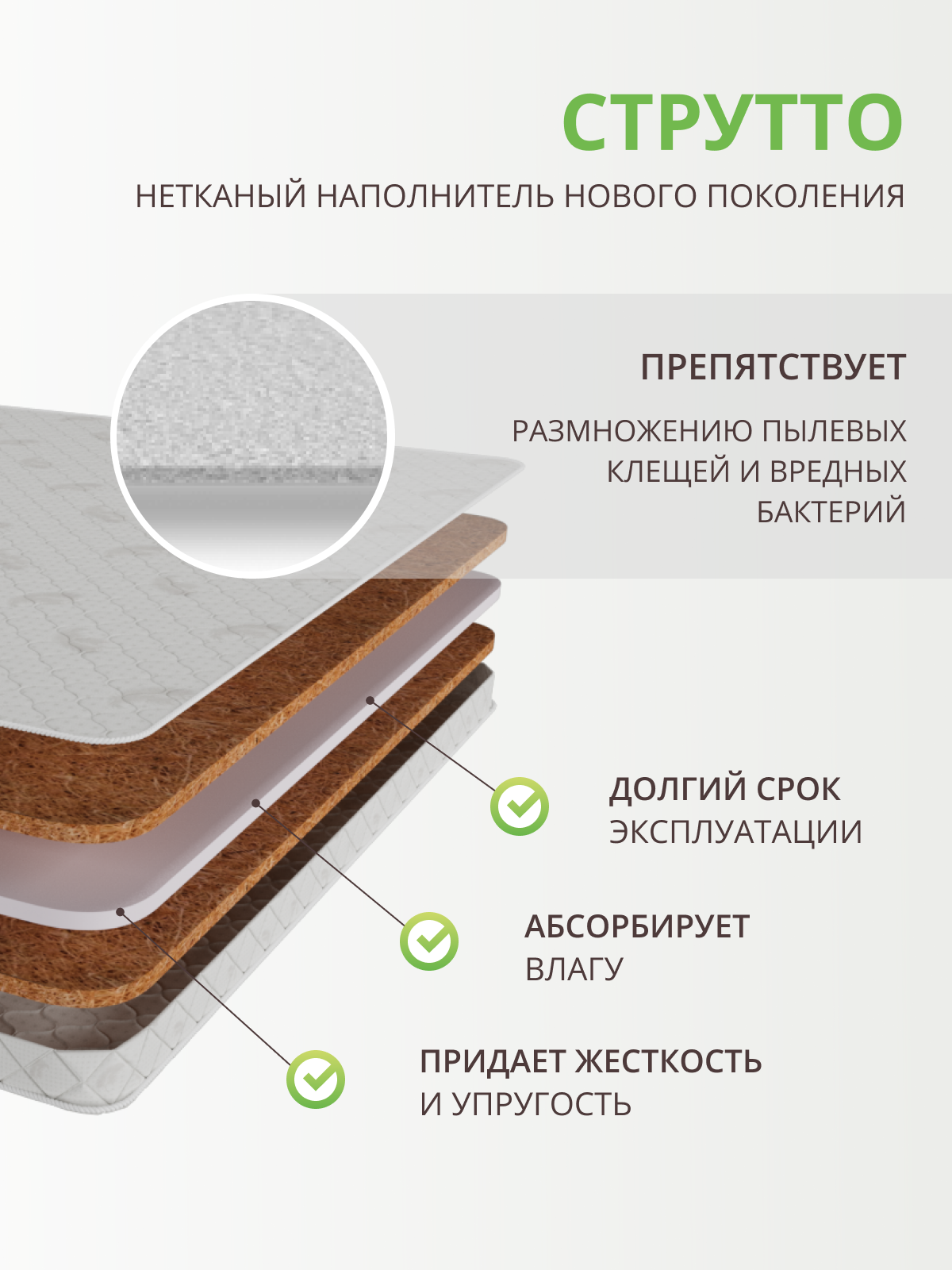 Матрас топпер 160х200, беспружинный матрас топпер, топпер на диван, топпер на кровать, ортопедический топпер — фото 1