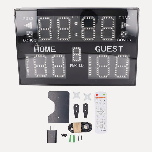 Изображение товара Цифровой баскетбольный табло 11 цифр -светодиодный дисплей Электронный хранитель счета с дистанционным управлением для соревнований 100–240 В плагин США