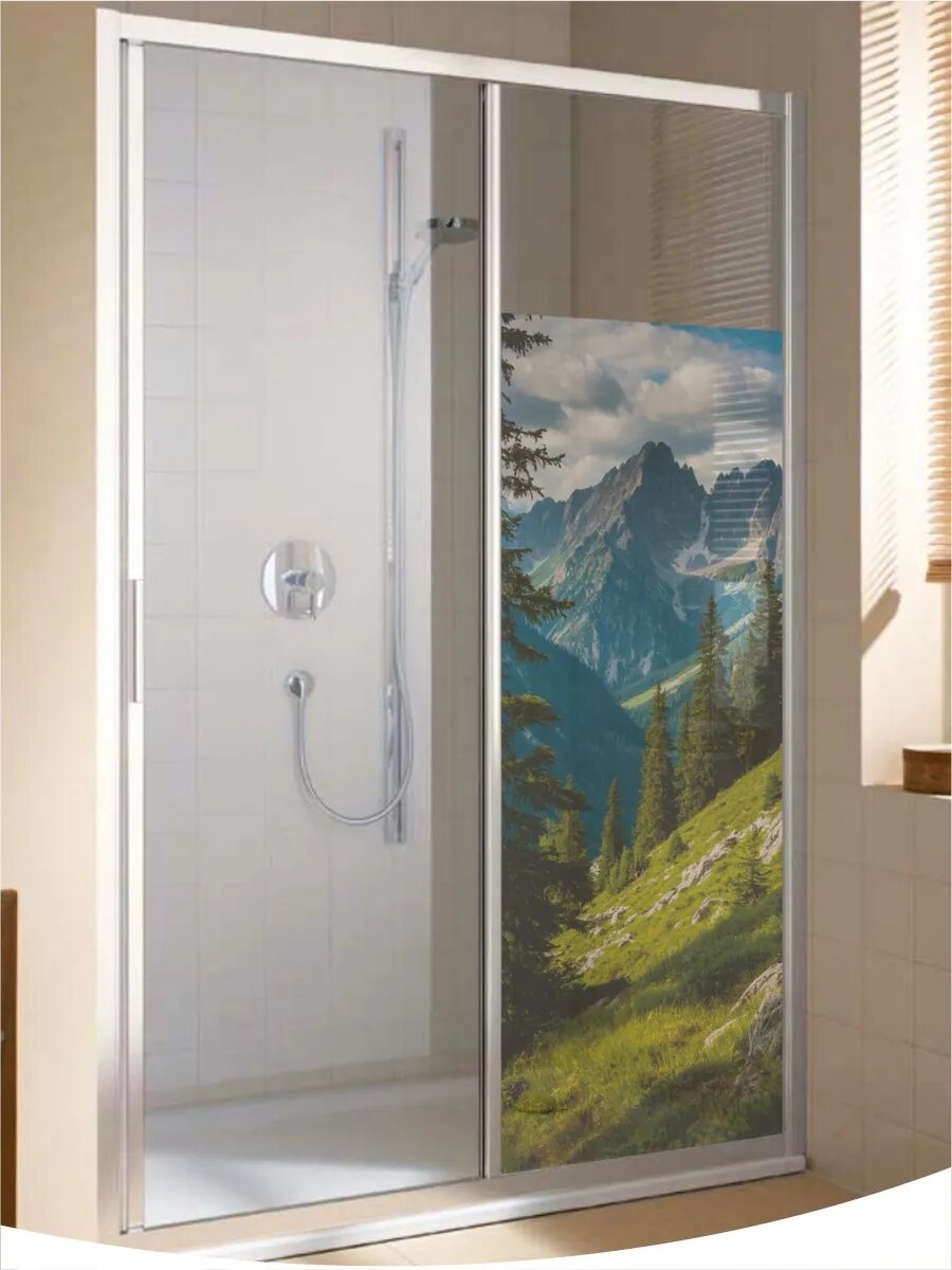 Витражная пленка на стекло Горы — фото 1