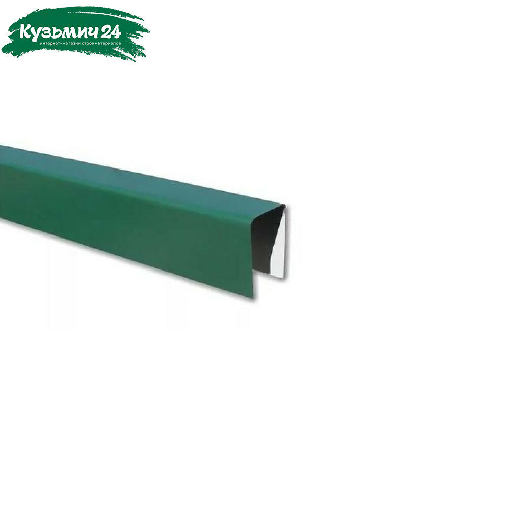 Планка заборная S-20 мм L-2 м тёмно-зелёная