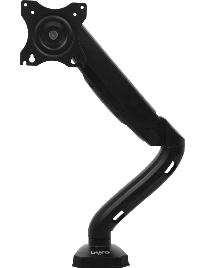 Кронштейн настольный Buro M1 Buro 1174928 для мониторов черный макс.9кг крепление к столешнице поворот и наклон