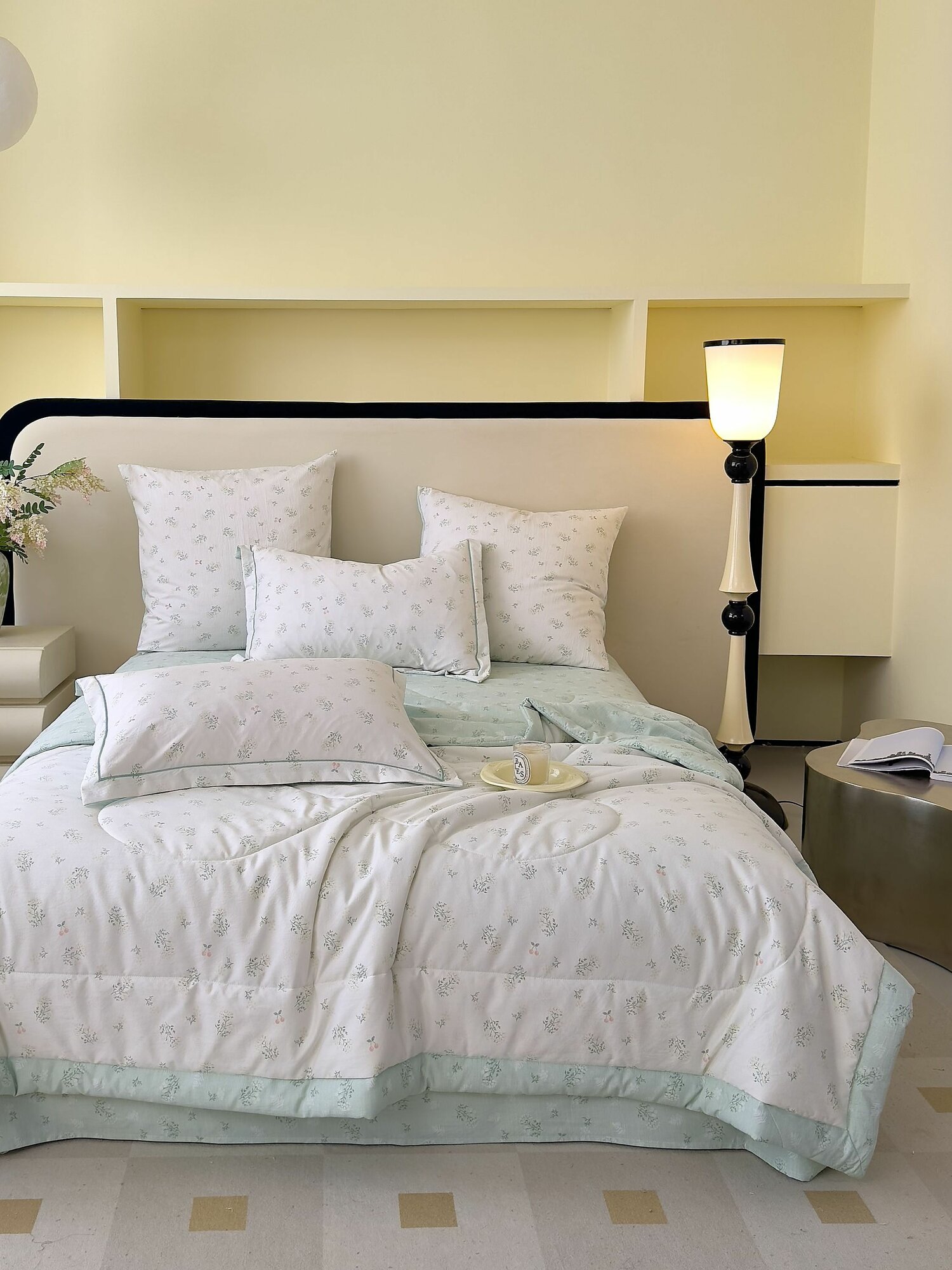 Постельное белье с одеялом евро, простынь 220х240 Египетский хлопок Winni Win-8