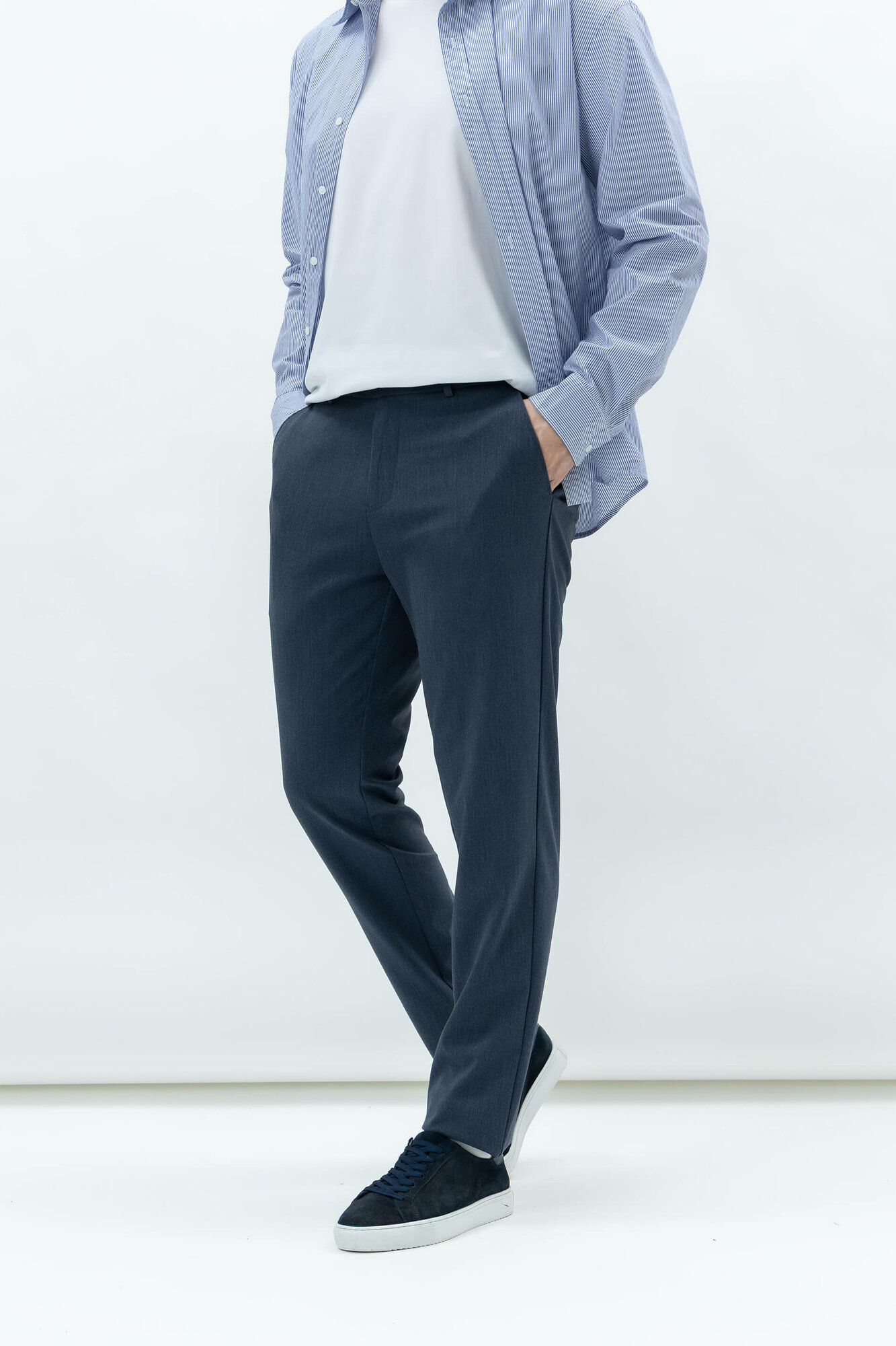 Брюки классические TERRA PRO, размер 34, navy — фото 1