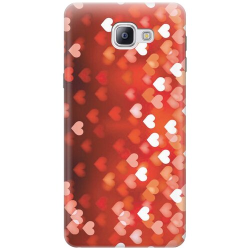 фото Cиликоновый чехол на samsung galaxy a9 / самсунг а9 с принтом "бокэ из красных сердечек" gosso