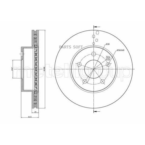 METELLI 230934C Тормозной диск 2шт