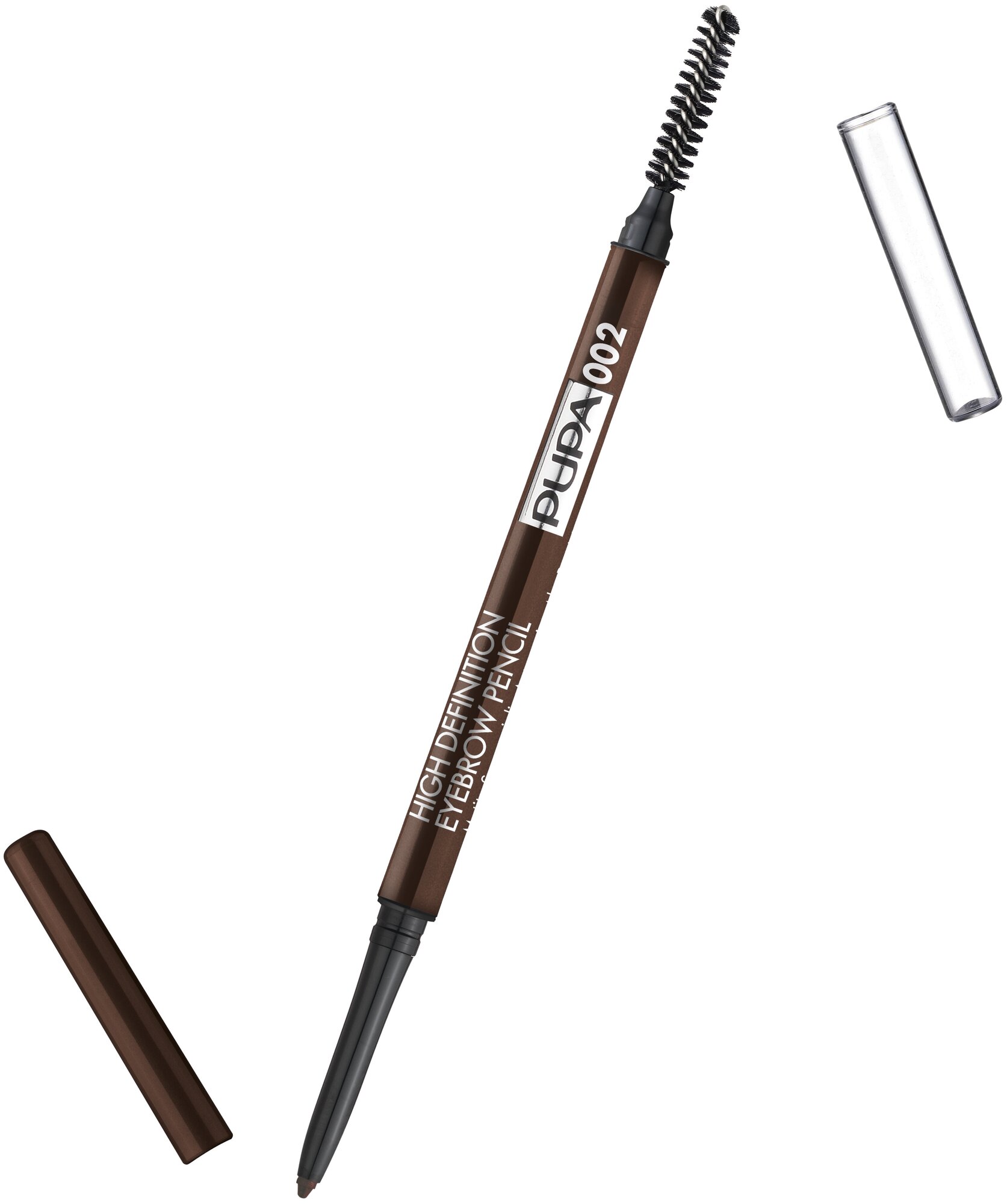 Карандаш для бровей Pupa HIGH DEFINITION EYEBROW PENCIL тон 002 Коричневый