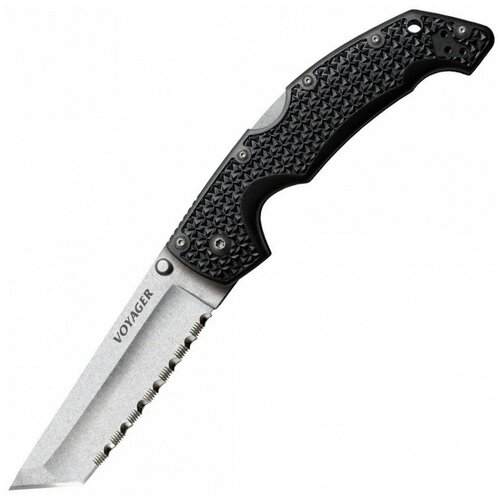 Cold Steel Voyager Large Tanto Serrated (29ATS) черный нож cold steel voyager large tanto point модель 29ats