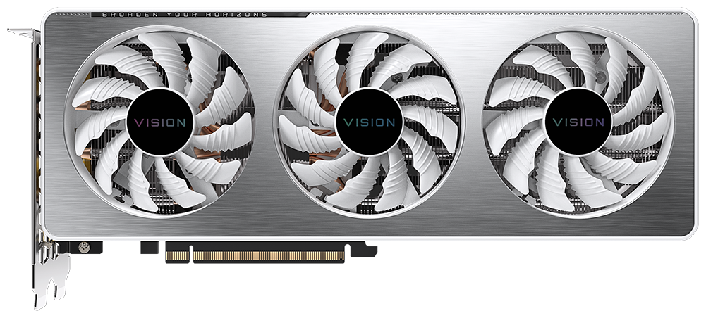 Видеокарта Gigabyte PCI-E 4.0 GV-N306TVISION OC-8GD 2.0 LHR NVIDIA GeForce RTX 3060Ti 8192Mb 256 GDDR6 1755/14000/HDMIx2/DPx2/HDCP Ret