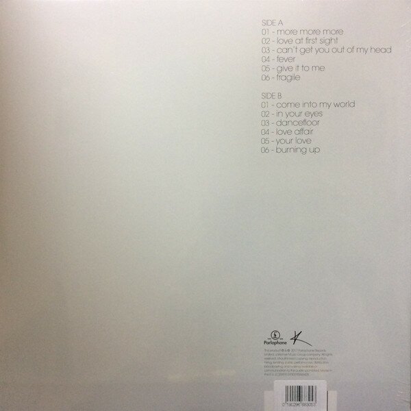 MINOGUE, KYLIE FEVER Limited 180 Gram White Vinyl Poster 12" винил WM - фото №4