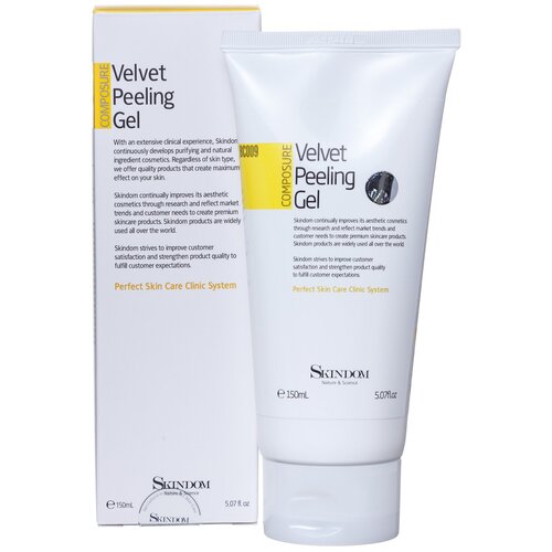 SKINDOM пилинг для лица Velvet Peeling Gel, 150 мл пилинг гель для лица бархатный skindom velvet peeling gel 150 мл