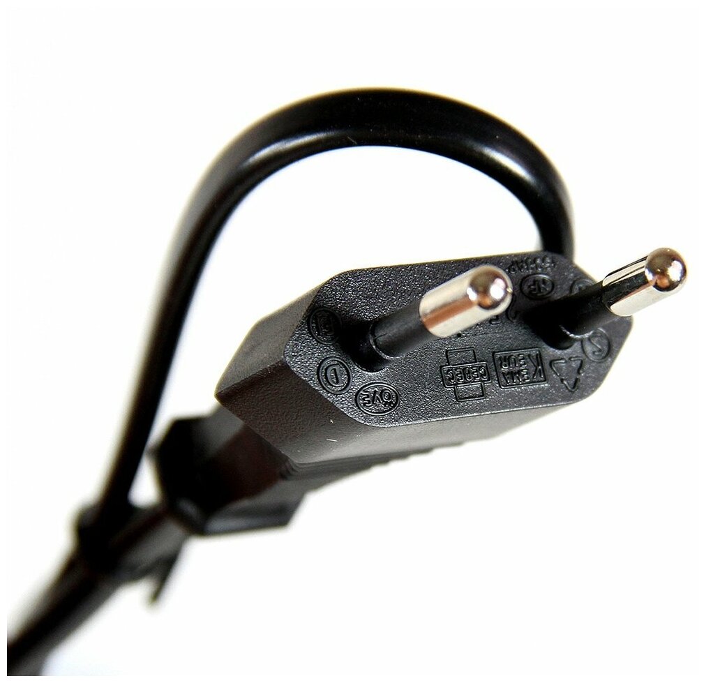 Кабель для аудио-видео техники IEC-320-C7--розетка 220V, 2-pin, TELECOM ,0.5м , черный - фото №3